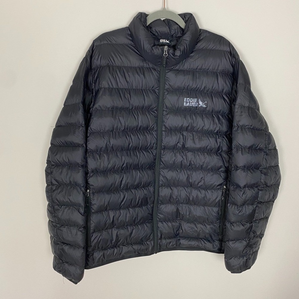 Eddie‎ Bauer CirrusLite Jacket Puffer Coat 650 Down Mens 2XL Black Packable